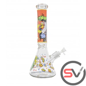 POPEYE AND HULK GLASS BEAKER With ICE CATCHER 14inch